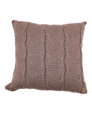 Blanket and pillow set - cotton with cashmere - SET ROMA CHOCOLATE