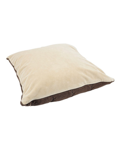 Blanket and pillow set - cotton with cashmere - SET ROMA CHOCOLATE