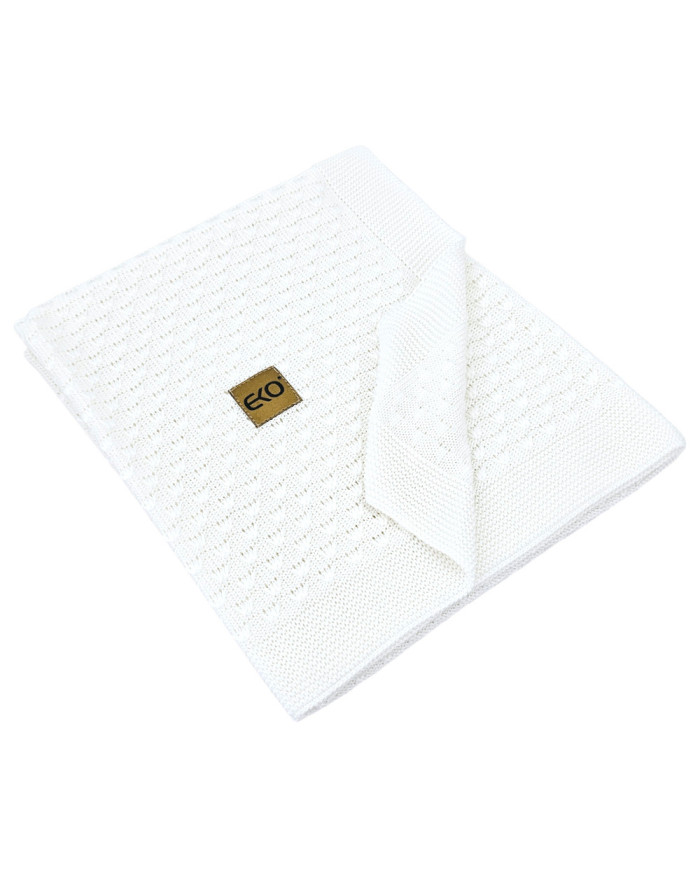 Bamboo baby blanket WHITE