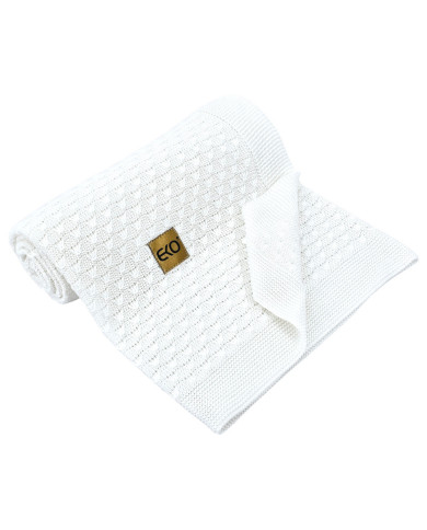 Bamboo baby blanket WHITE