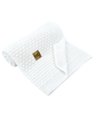 Bamboo baby blanket WHITE