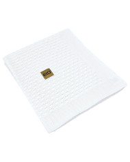 Bamboo baby blanket WHITE