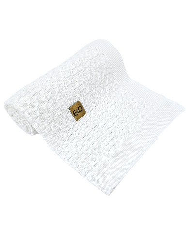 Bamboo baby blanket WHITE