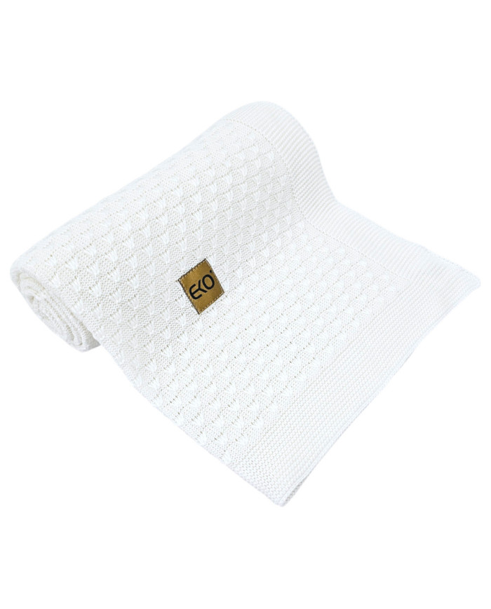 Bamboo baby blanket WHITE