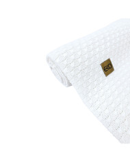 Bamboo baby blanket WHITE