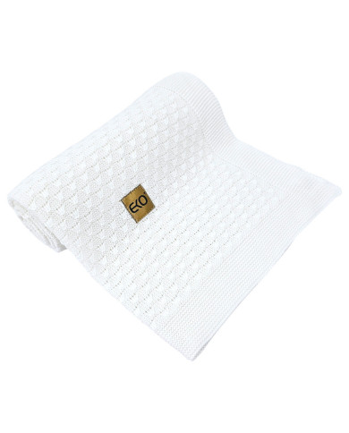 Bamboo baby blanket WHITE