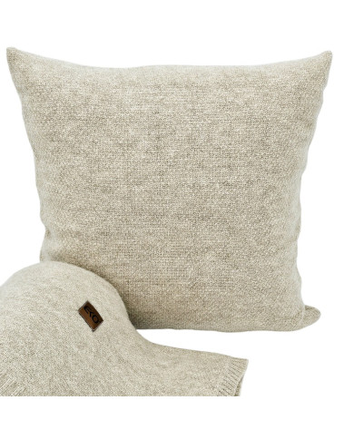 Knitted blanket and cushion set - SET MILANO LATTE