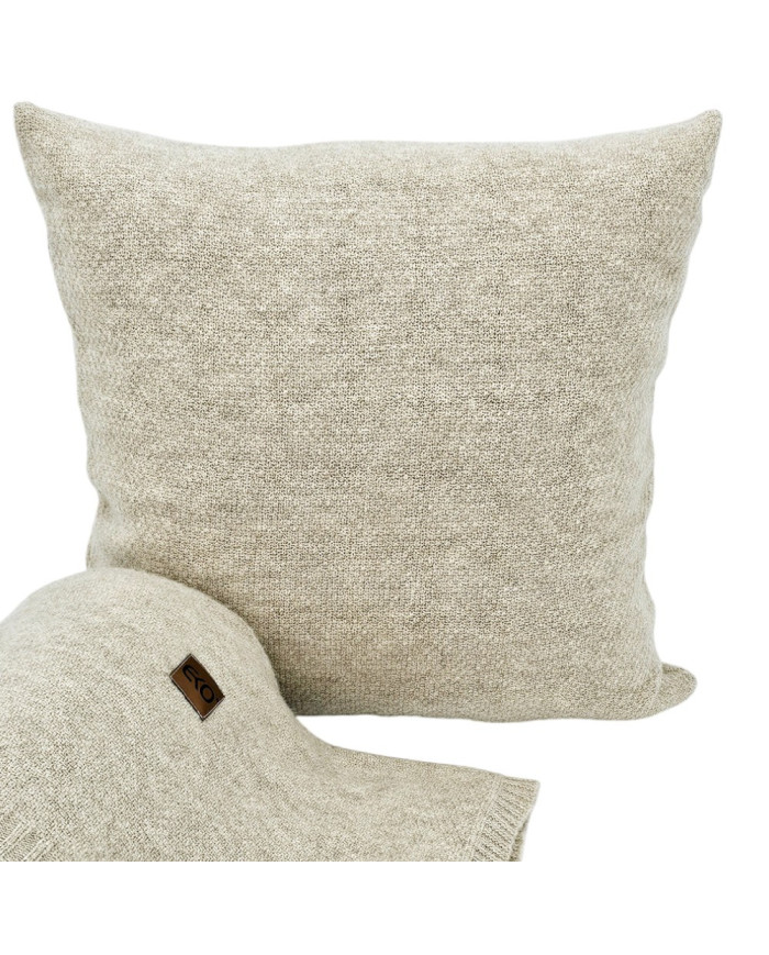 Knitted blanket and cushion set - SET MILANO LATTE