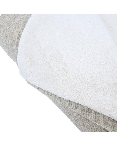 Koc dzianinowy z podszyciem futerkowym 150x200 cm – MILANO DUO LATTE