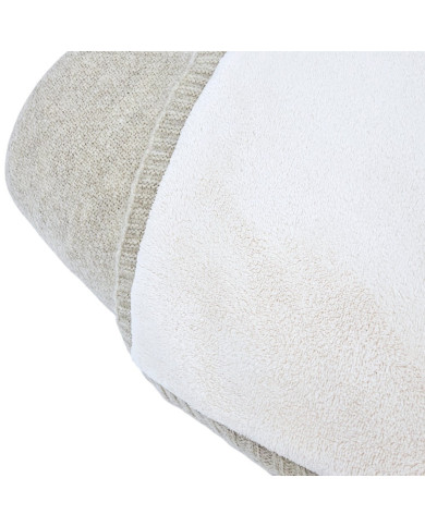 Koc dzianinowy z podszyciem futerkowym 150x200 cm – MILANO DUO LATTE