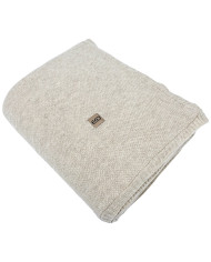 Koc dzianinowy z podszyciem futerkowym 150x200 cm – MILANO DUO LATTE