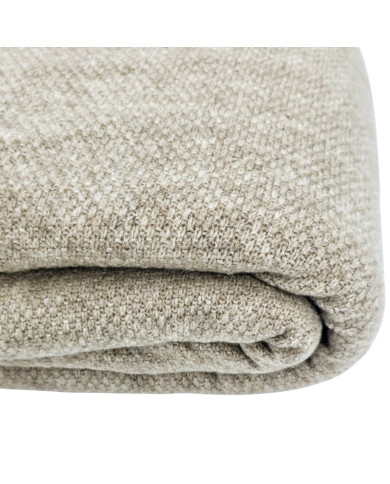 Koc dzianinowy z podszyciem futerkowym 150x200 cm – MILANO DUO TAUPE