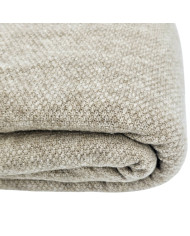 Koc dzianinowy z podszyciem futerkowym 150x200 cm – MILANO DUO TAUPE