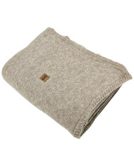 Koc dzianinowy z podszyciem futerkowym 150x200 cm – MILANO DUO TAUPE