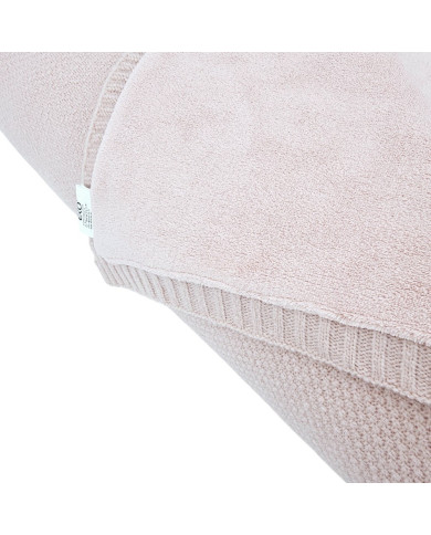 Koc dzianinowy z podszyciem futerkowym 150x200 cm – MILANO DUO ROSE PINK