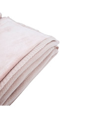 Koc dzianinowy z podszyciem futerkowym 150x200 cm – MILANO DUO ROSE PINK