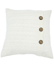 Cotton knitted pillowcase - VENEZIA ECRU