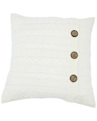 Cotton knitted pillowcase - VENEZIA ECRU