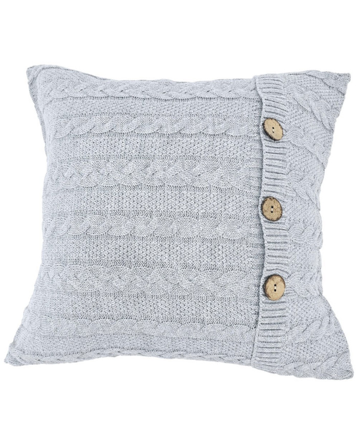 Cotton knitted pillowcase - VENEZIA POPIEL