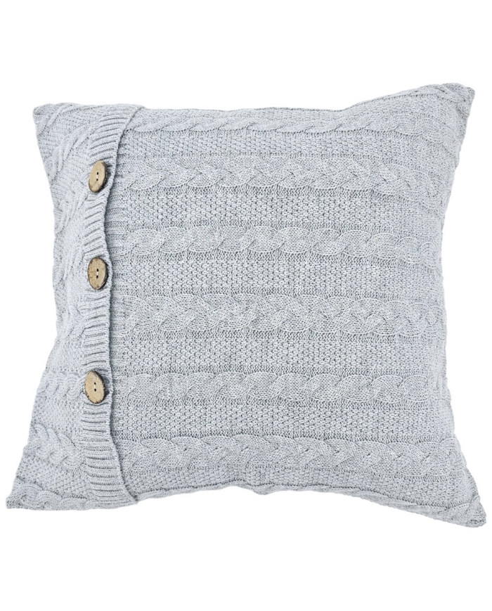 Cotton knitted pillowcase - VENEZIA POPIEL