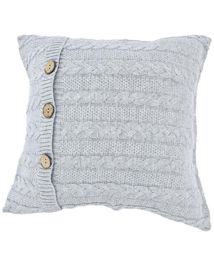 Cotton knitted pillowcase - VENEZIA POPIEL