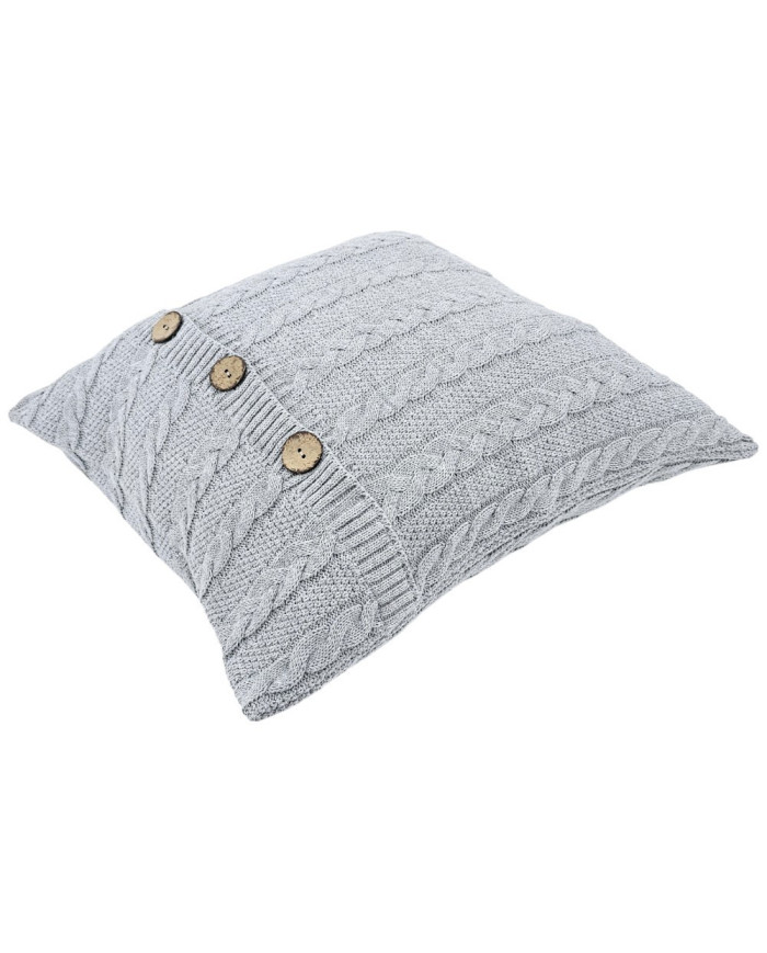 Cotton knitted pillowcase - VENEZIA POPIEL