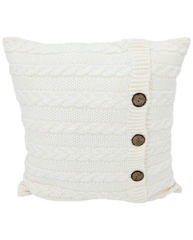 Knitted blanket and pillow set -SET VENEZIA ECRU