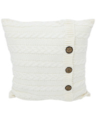 Knitted blanket and pillow set -SET VENEZIA ECRU