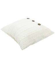 Knitted blanket and pillow set -SET VENEZIA ECRU