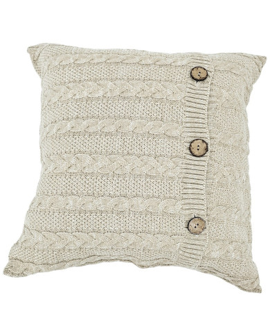 Knitted blanket and pillow set -SET VENEZIA LATTE