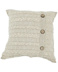 Knitted blanket and pillow set -SET VENEZIA LATTE