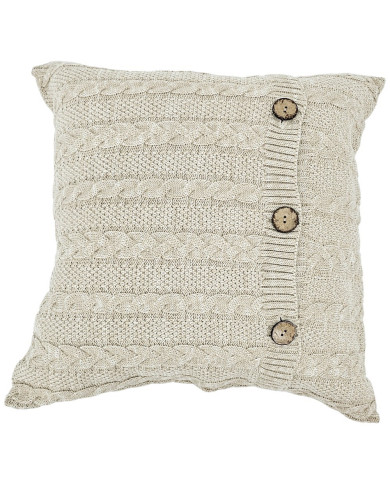 Knitted blanket and pillow set -SET VENEZIA LATTE