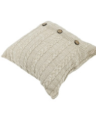 Knitted blanket and pillow set -SET VENEZIA LATTE