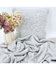 Knitted blanket and cushion set - SET MILANO PEARL