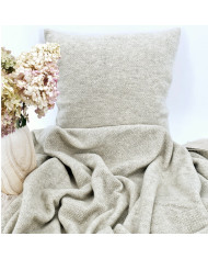 Knitted blanket and cushion set - SET MILANO LATTE