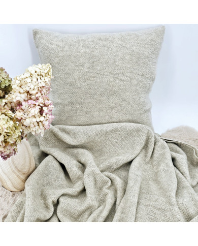 Knitted blanket and cushion set - SET MILANO LATTE