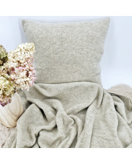 Knitted blanket and cushion set - SET MILANO LATTE