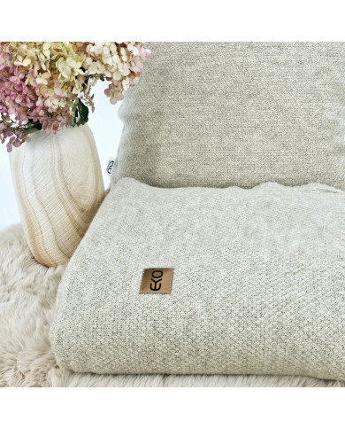 Knitted blanket and cushion set - SET MILANO LATTE