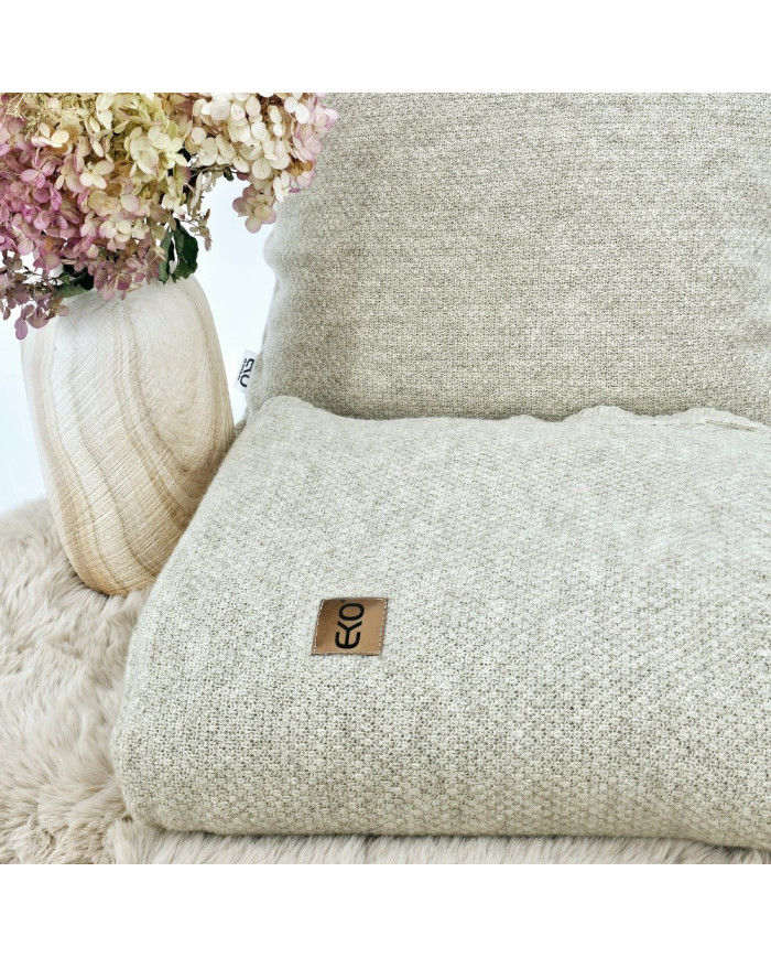 Knitted blanket and cushion set - SET MILANO LATTE