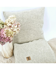 Knitted blanket and cushion set - SET MILANO LATTE