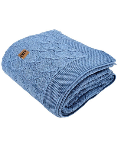 Alpaca wool blanket 150x200 cm - MODENA BLUE