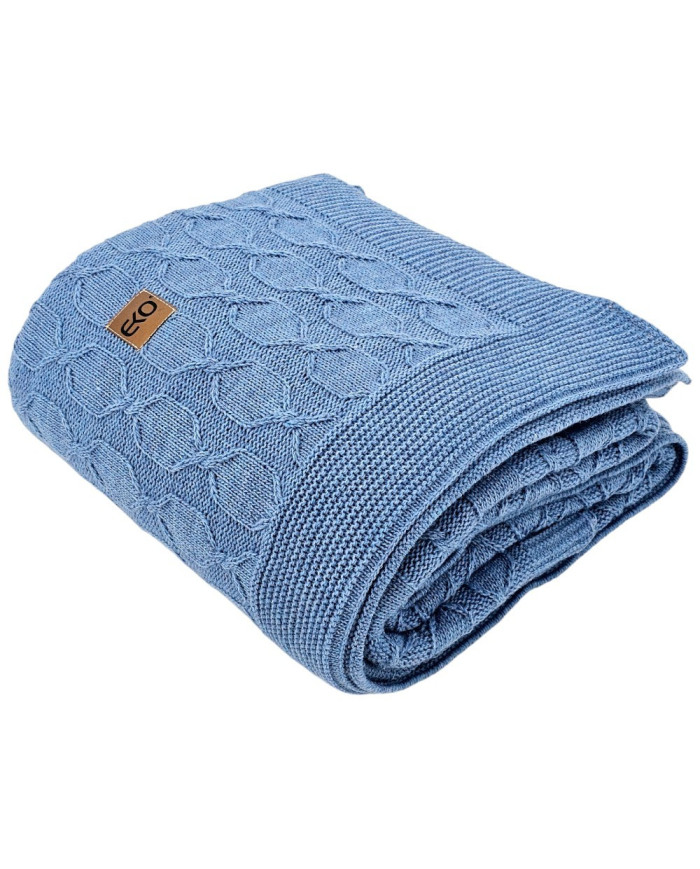 Alpaca wool blanket 150x200 cm - MODENA BLUE