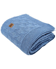 Alpaca wool blanket 150x200 cm - MODENA BLUE