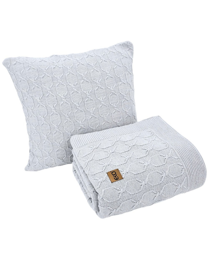 Set of blanket and pillow with Alpaca wool - SET MODENA GREY