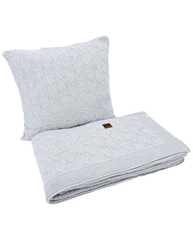 Set of blanket and pillow with Alpaca wool - SET MODENA GREY