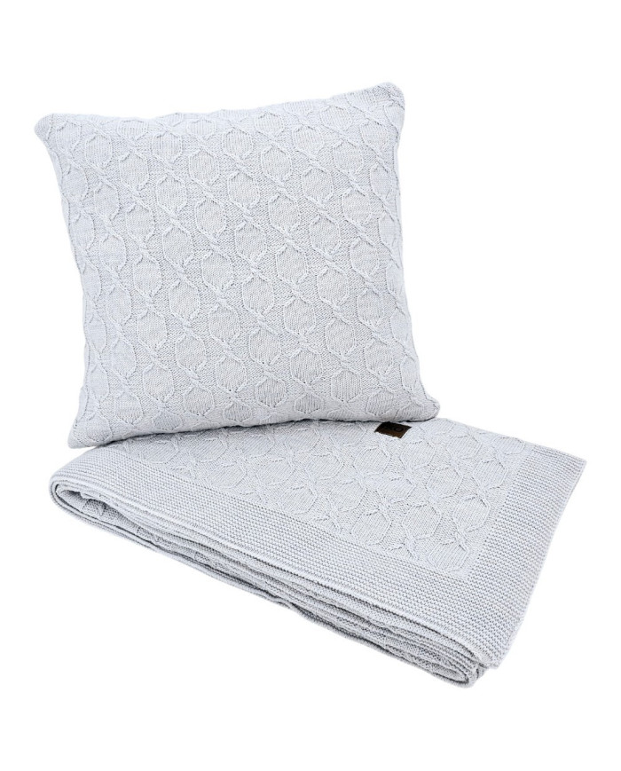 Set of blanket and pillow with Alpaca wool - SET MODENA GREY