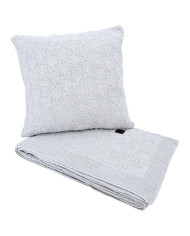 Set of blanket and pillow with Alpaca wool - SET MODENA GREY