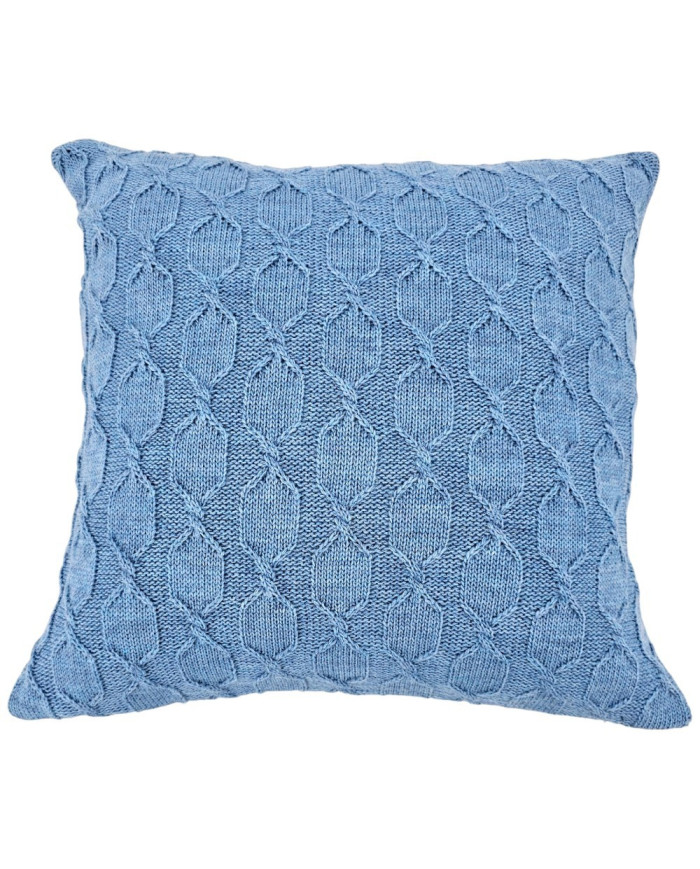 Set of blanket and pillow with Alpaca wool - SET MODENA BLUE