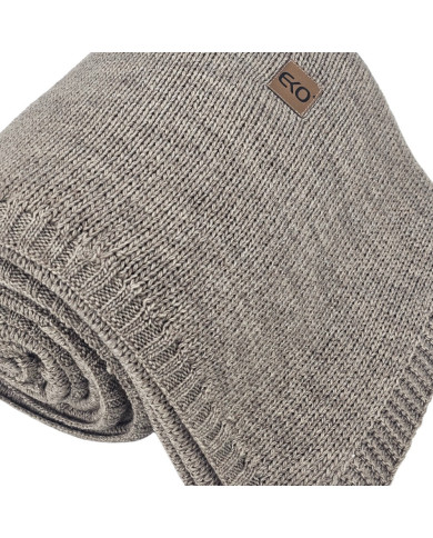 Koc dzianinowy z wełną 200x220 cm – AREZZO200 TAUPE