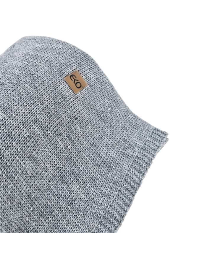 Koc dzianinowy z wełną 200x220 cm – AREZZO200 POPIEL